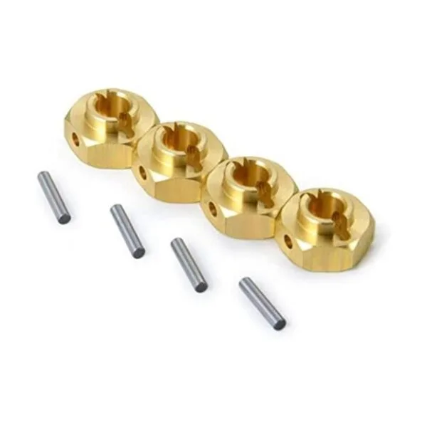 RCLions Hubs hexagonales de rueda de 0.472 in latón_1