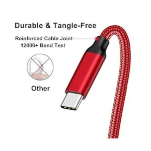 Cable USB tipo C carga rápida 3A cable cargador largo_2