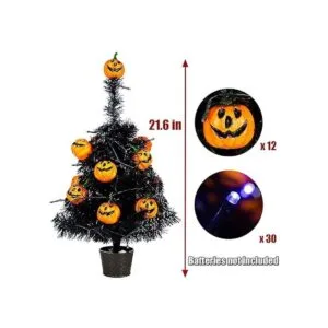 Sunnyglade rbol espeluznante negro de 21.6 pulgadas con_6