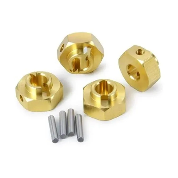 RCLions Hubs hexagonales de rueda de 0.472 in latón_3