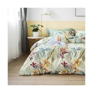 SUSYBAO Juego de funda de edredón de 3 piezas 100