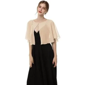 Capelets suaves Chales y envolturas para vestido de gasa_2