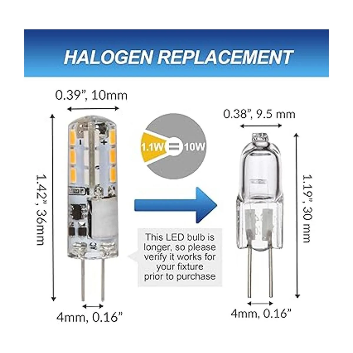 Simba Lighting Bombilla LED G4 5 unidades 1.1 W T3 10