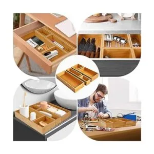 Secura Juego de 5 cajas organizadoras de utensilios para