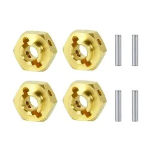 RCLions Hubs hexagonales de rueda de 0.472 in latón_5