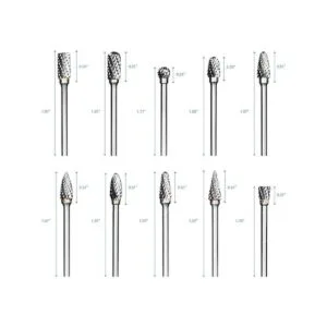 Juego de rebabas rotativas 10 piezas de carburo de_2