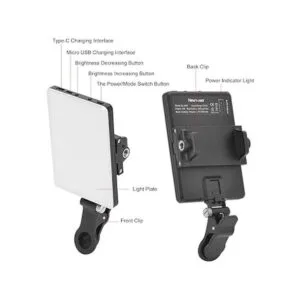 Newmowa 60 LED de alta potencia recargable con clip_4