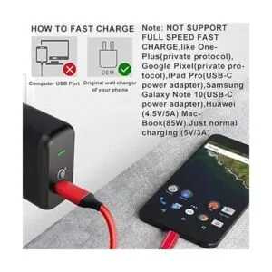 Cable USB tipo C carga rápida 3A cable cargador largo_4