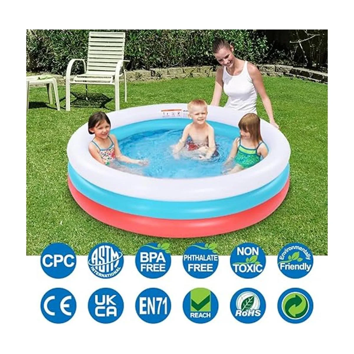Piscina infantil inflable de 60 x 16 pulgadas para niños_2