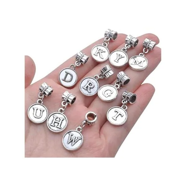 26 colgantes con letras del alfabeto A Z colgantes con
