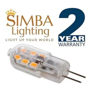 Simba Lighting Bombilla LED G4 paquete de 5 1.5W T3 20W