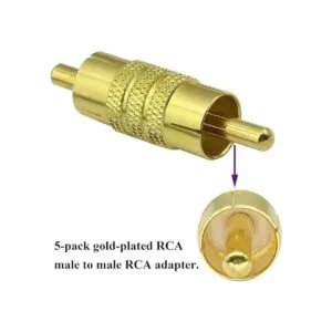 AAOTOKK Conector RCA macho a RCA macho chapado en oro 5_3