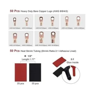 50 clavijas de batería de alambre de cobre con tubos_2