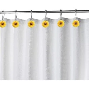 CHICTIE Ganchos para cortina de ducha de girasol ganchos_2