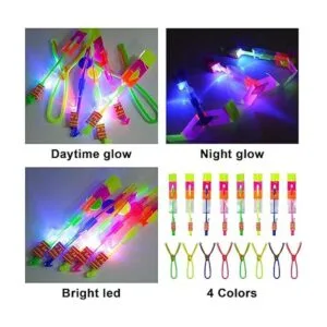 Rocket Slingshot volador con luces LED que brillan en la_3