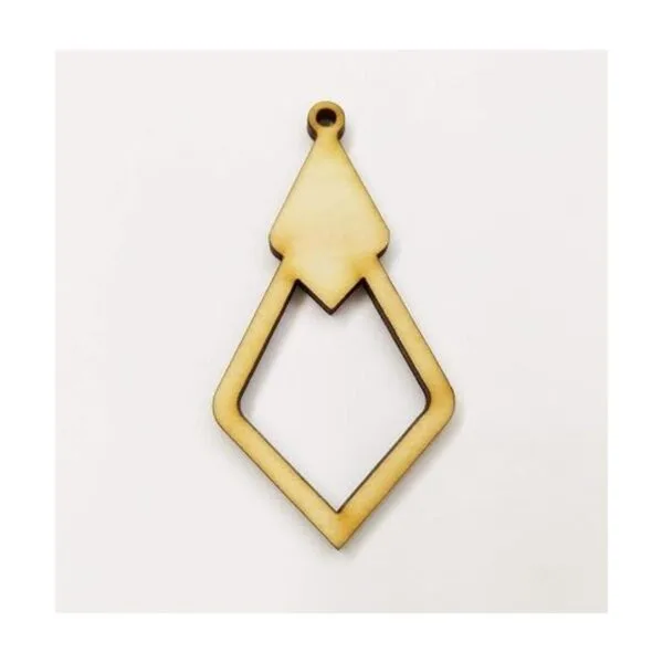 30 pendientes de madera sin terminar con forma de diamante_2