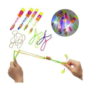 Rocket Slingshot volador con luces LED que brillan en la_2