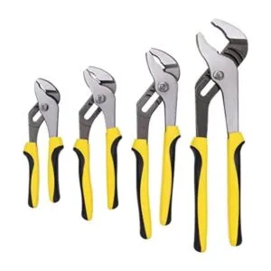 TOPLINE Juego de alicates de junta de ranura de 4 piezas