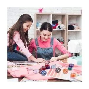 144 bobinas de hilo de coser preenrolladas compatibles con