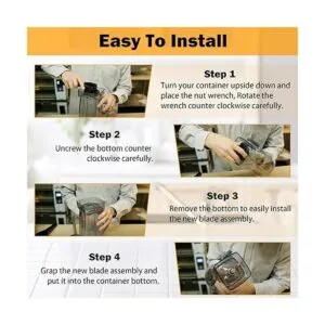 Conjunto de cuchilla húmeda para licuadora con llave y_6