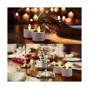 SoulBay 6 luces solares de té para exteriores velas sin_3