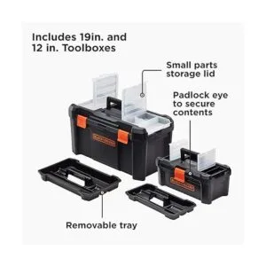 Beyond by BLACKDECKER Caja de herramientas 19 y 12_2