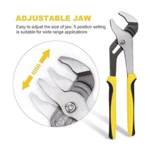 TOPLINE Juego de alicates de junta de ranura de 4 piezas