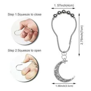 CHICTIE Ganchos para cortina de ducha ganchos decorativos