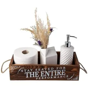 Comfify Caja de decoración de baño de estilo rústico