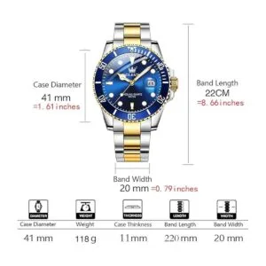 OLEVS Relojes para hombres con fecha de lujo cara_6