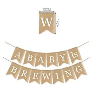 SWYOUN Guirnalda de arpillera para baby shower fiesta_4