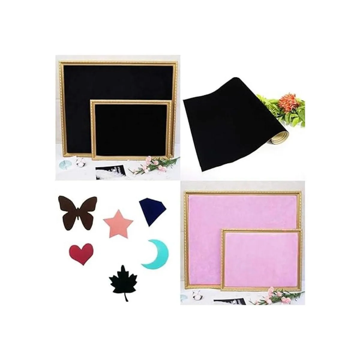 Mesheshe 2 piezas de tela de fieltro autoadhesiva forro_4