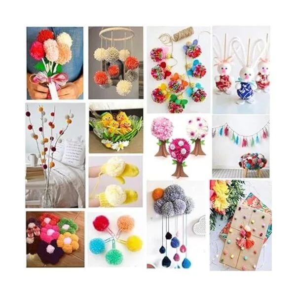 Kit de fabricación de pompones telar de tejer agujas de