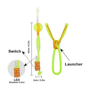 Rocket Slingshot volador con luces LED que brillan en la_6