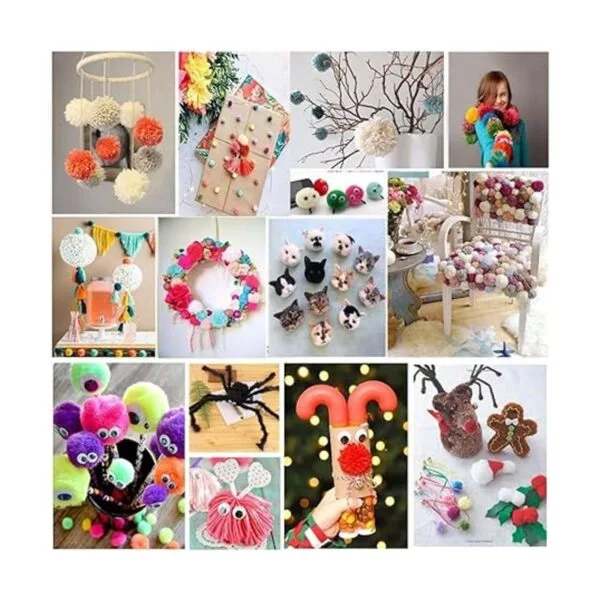 Kit de fabricación de pompones telar de tejer agujas de