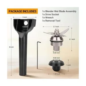 Conjunto de cuchilla húmeda para licuadora con llave y_5