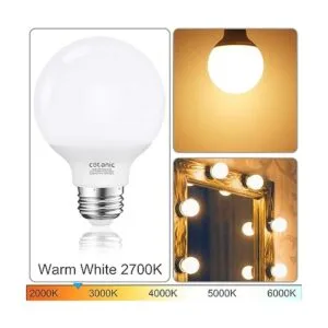 Bombilla LED G25 de 2700 K color blanco cálido bombillas_4