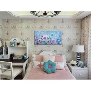 Acocifi Lienzo morado para pared pintura de mariposas de_3