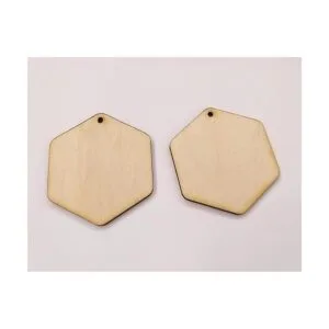 30 pendientes de madera natural con forma de hexágono_2