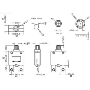 RKURCK Disyuntor de circuito térmico de 15 amperios_5