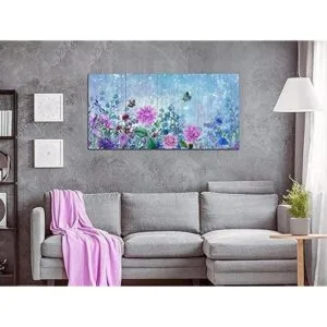 Acocifi Lienzo morado para pared pintura de mariposas de_4