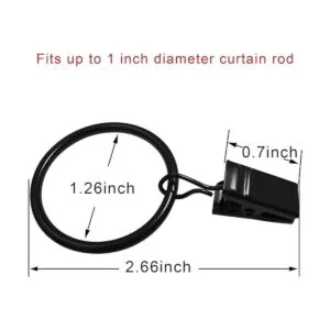 AMZSEVEN Paquete de 40 anillos de cortina con clips clips_2