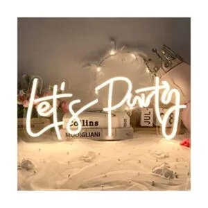 Lets Party Neon Sign for Party Birthday Party Wedding_1
