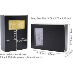 50 cajas de embalaje de jabón negro para jabón casero_2