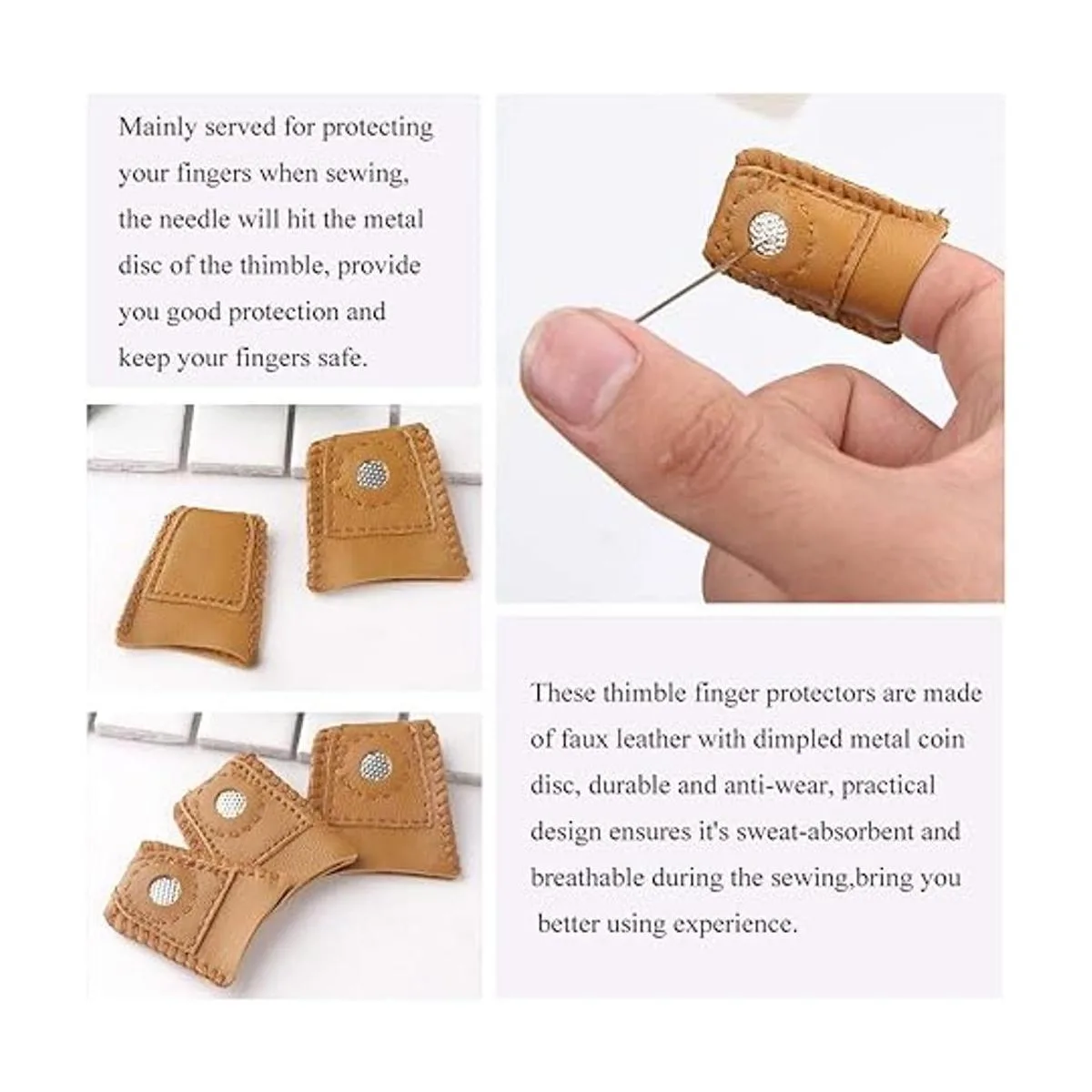 8 piezas de dedal de costura 30 agujas de coser_2