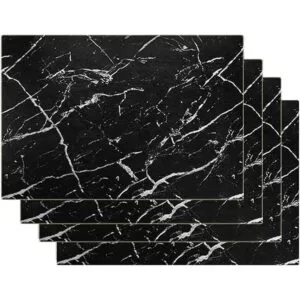 Juego de 4 manteles individuales de mármol impermeables_1