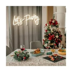 Lets Party Neon Sign for Party Birthday Party Wedding_4