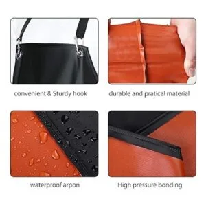 Jaspfct Delantal de vinilo de goma impermeable de 43