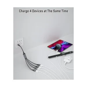 Elebase Cable divisor USB Y de 1 pie 1 macho a 4 hembra_3