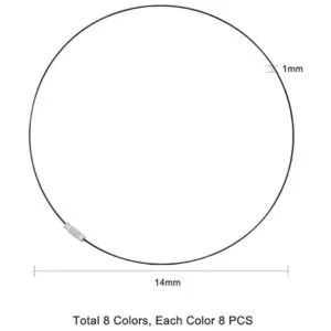 Collar de acero inoxidable de 175 pulgadas con cierre de